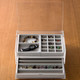 Contenitore impilabile in acrilico con 2 cassetti e coperchio ribaltabile ‐ L