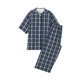Side Seamless Seersucker Short Sleeve Pyjamas 15979