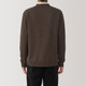 Cardigan con scollo a V in misto lana di yak da uomo  Marrone
