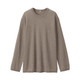 Maglione da Donna in Cachemire Non Tinto con Collo Giro