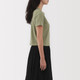 T‐shirt corta in jersey fiammato da donna