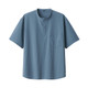 Camicia a maniche colletto a serafino Cool Touch in cotone da uomo