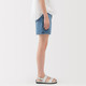 Pantaloncini in denim misto kapok da donna