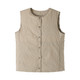 Gilet leggero senza colletto in nylon riciclato da donna