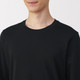T‐shirt a maniche lunghe con scollo a U in cotone spesso e caldo da uomo