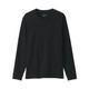 T‐shirt girocollo manica lunga in cotone e lana caldi da uomo