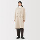 Cappotto doppiopetto in misto cashmere riciclato da donna.