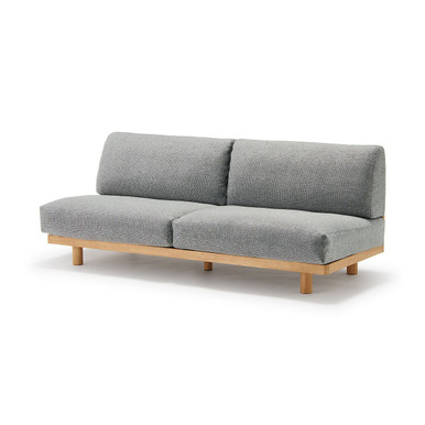 Divano Senza Braccioli In Poliestere Intrecciato A 3 Posti Grigio MUJI divano-senza-braccioli-in-poliestere-intrecciato-a-3-posti-grigio-muji