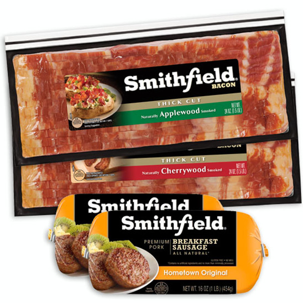 Smithfield - Sausage and Bacon Breakfast Combo - Price Includes Shipping