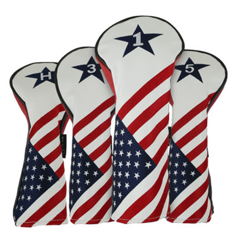 Ram Golf USA Stars and Stripes PU Leather Headcover Set