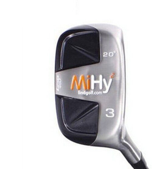 Lind Golf MiHy Square BLACK Right Hand Hybrid Rescue Wood, Graphite Shaft, Regular Flex, #5