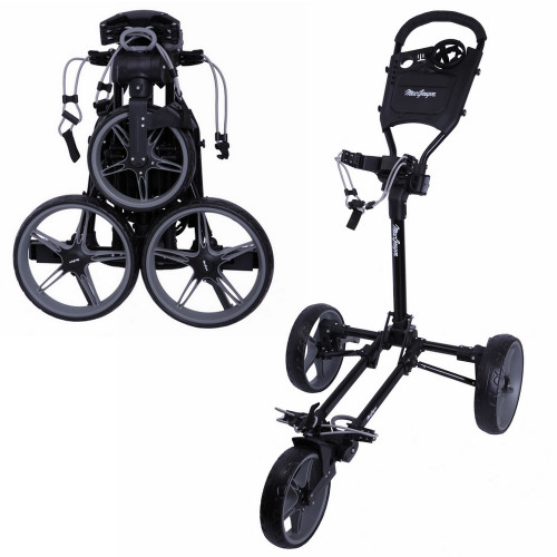 MacGregor Golf Flat Fold 3 Wheel Golf Cart / Trolley - Folds Completely Flat