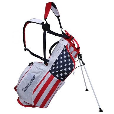 OPEN BOX MacGregor Golf Deluxe Stand Bag, USA Stars and Stripes Flag