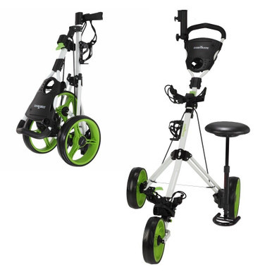 Caddymatic Golf X-TREME 3 Wheel Push/Pull Golf Cart with Seat