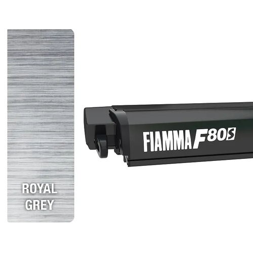 F80S Fiamma Awning 425mm Royal Grey / Black  Case