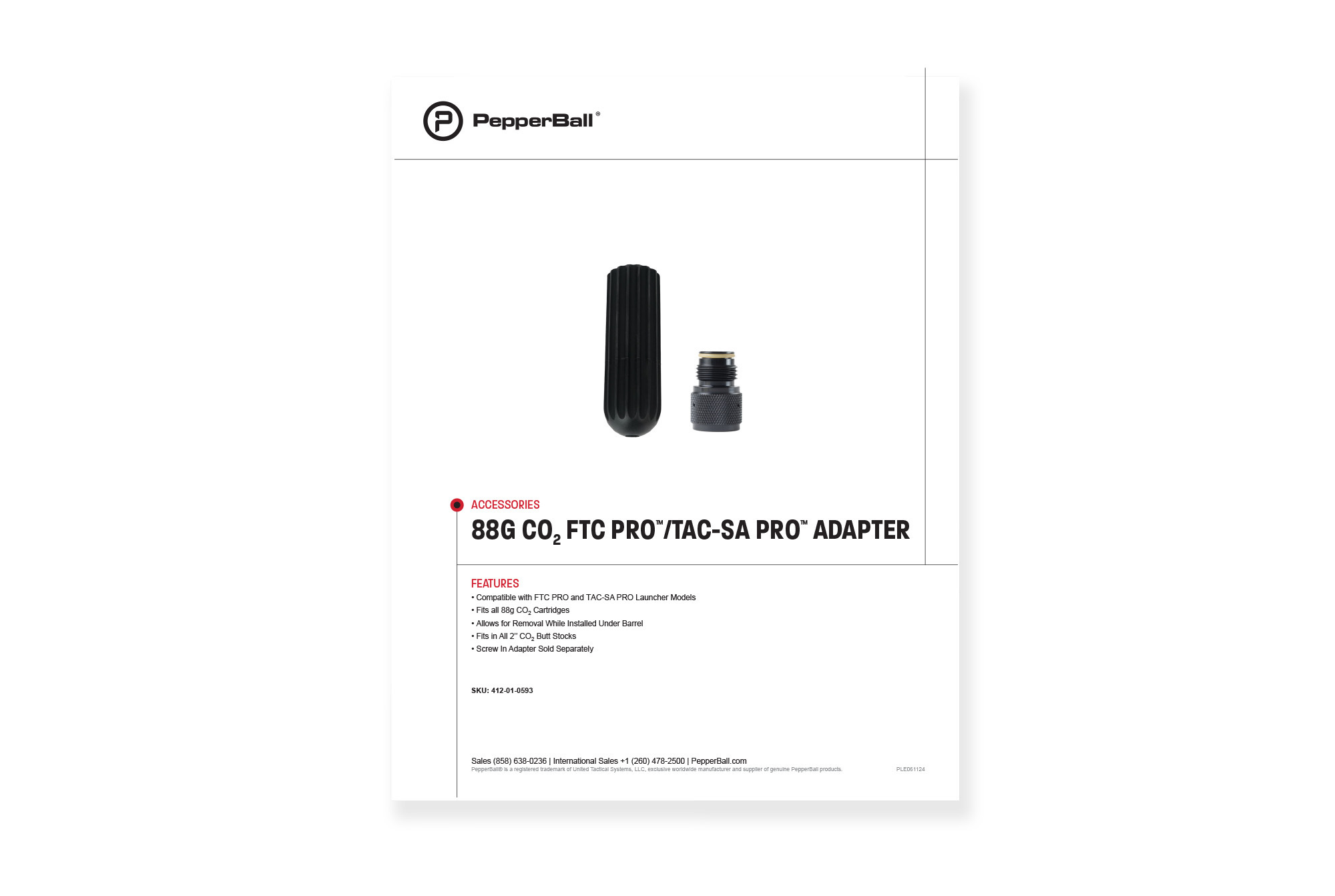 88g CO2 FTC PRO™/TAC-SA PRO™ Adapter