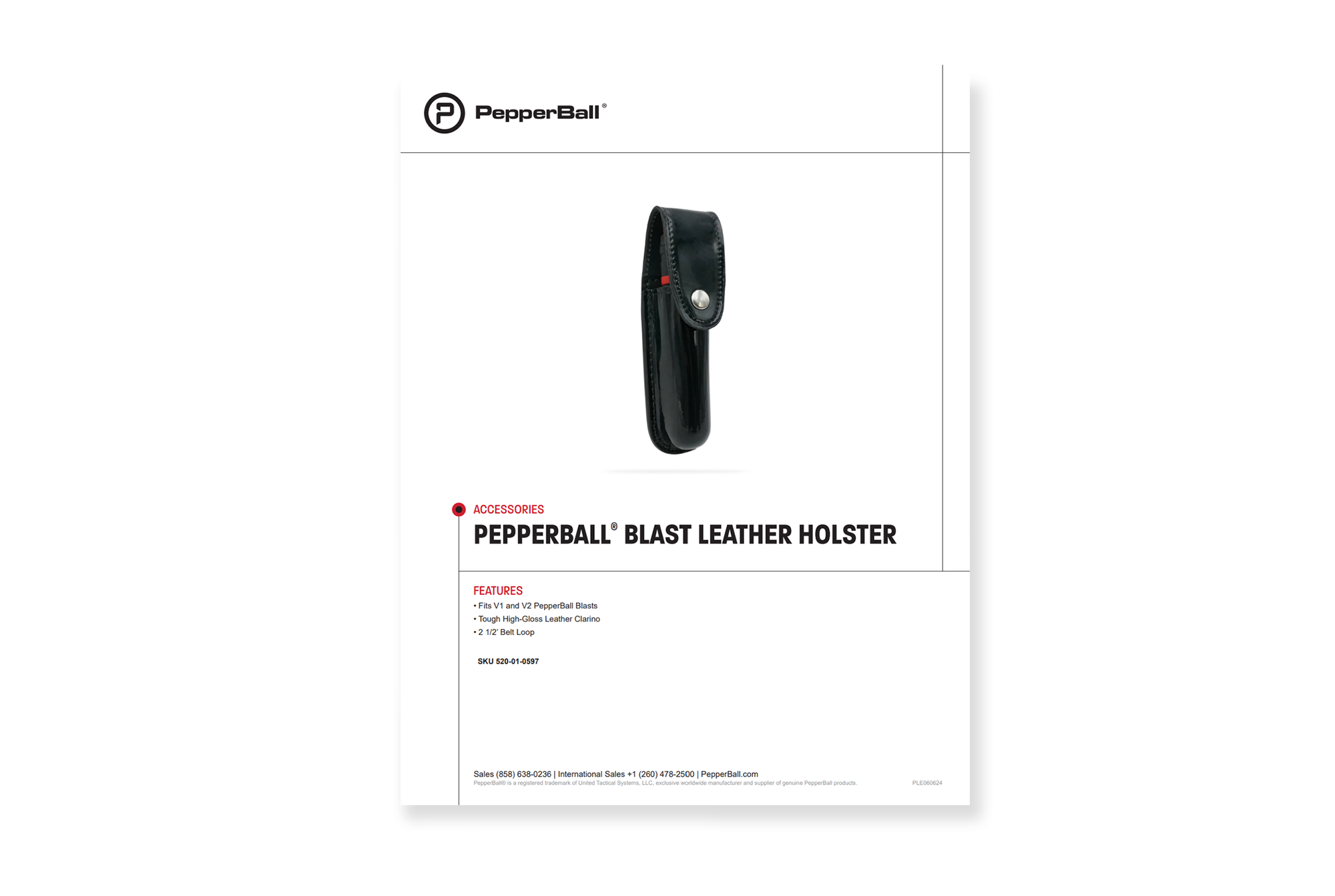 PepperBall® Blast Leather Holster