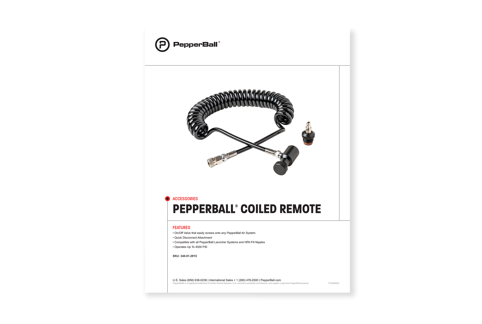 PepperBall® Coiled Remote