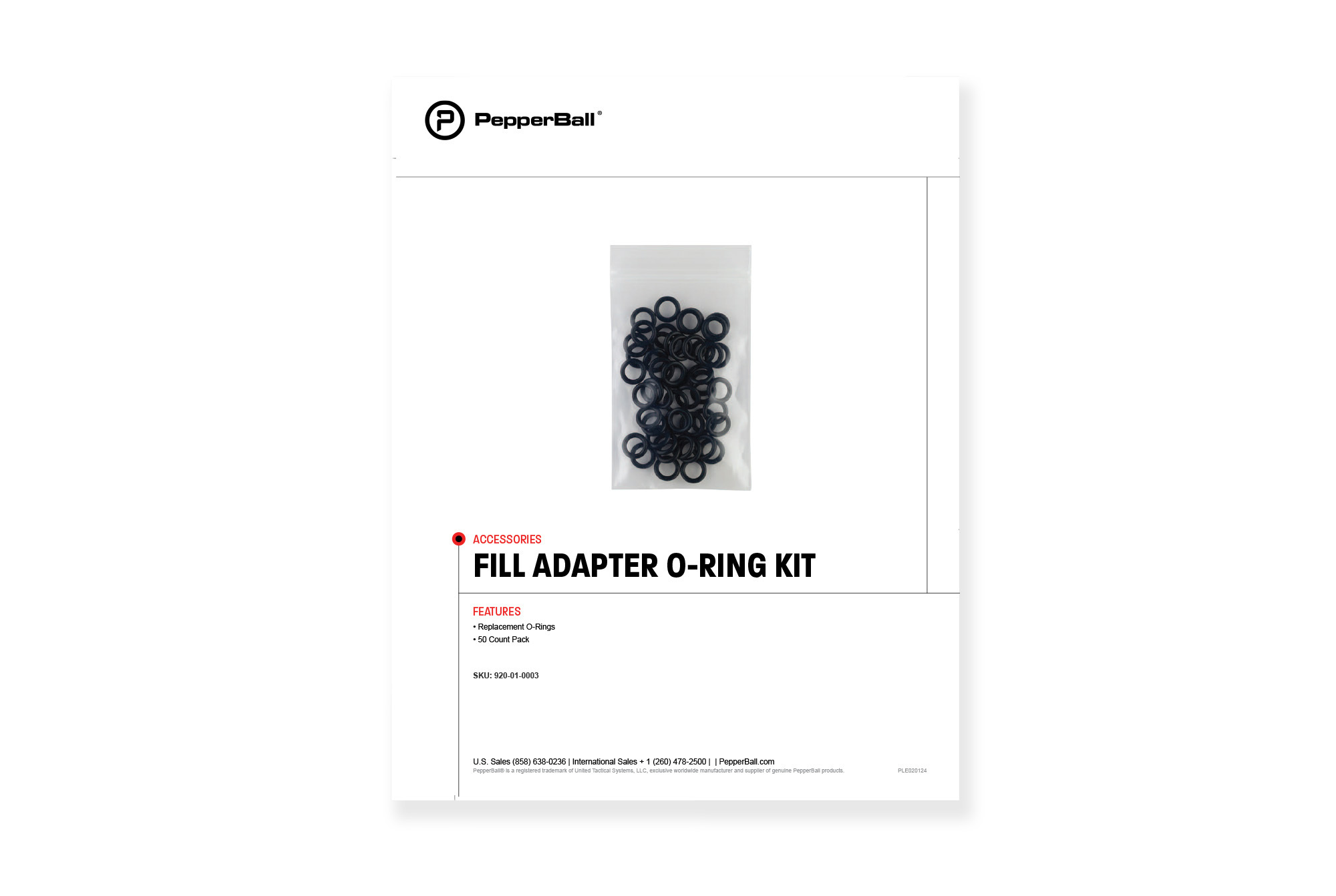 Fill Adapter O-Ring Kit