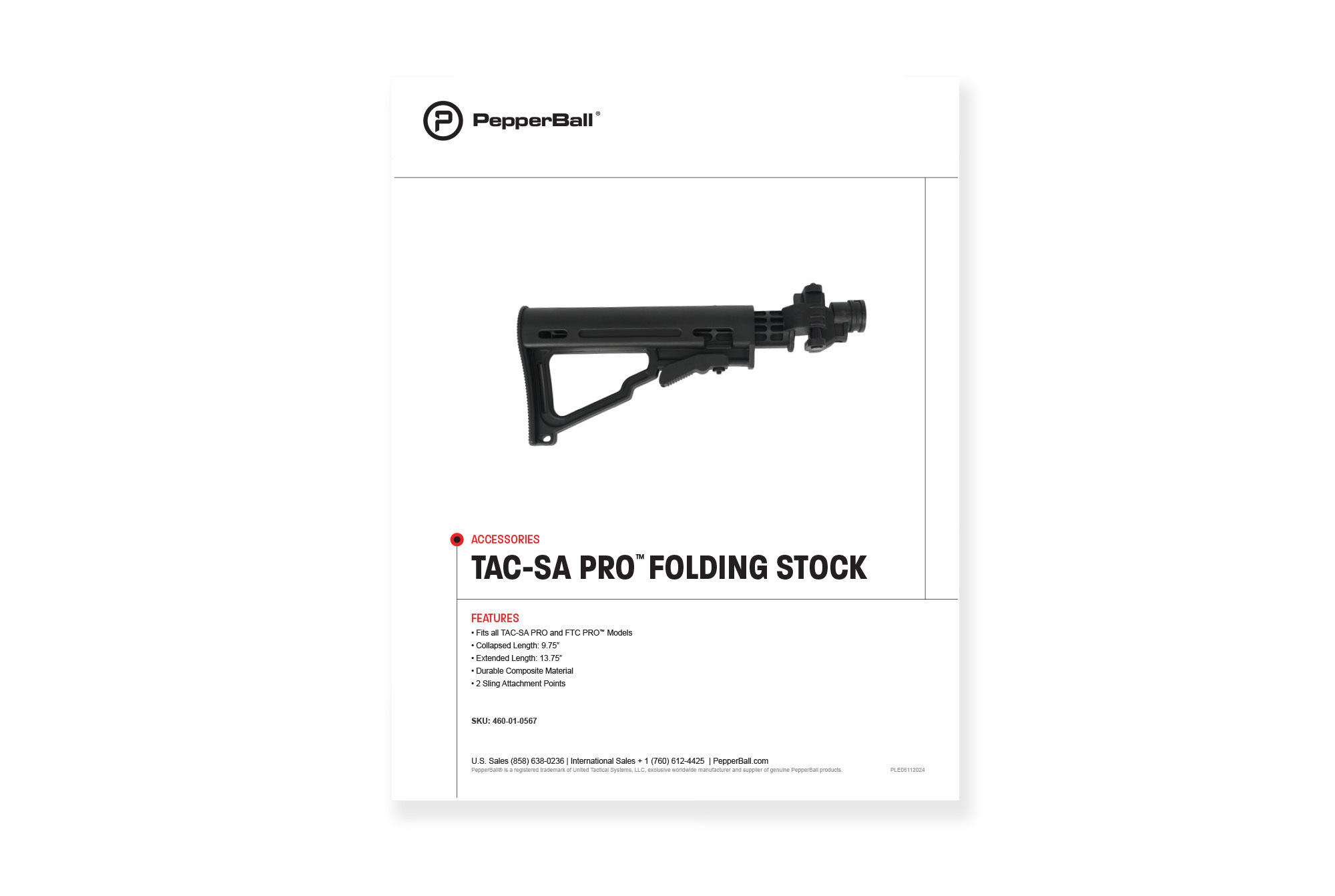 TAC-SA PRO™ Folding Stock