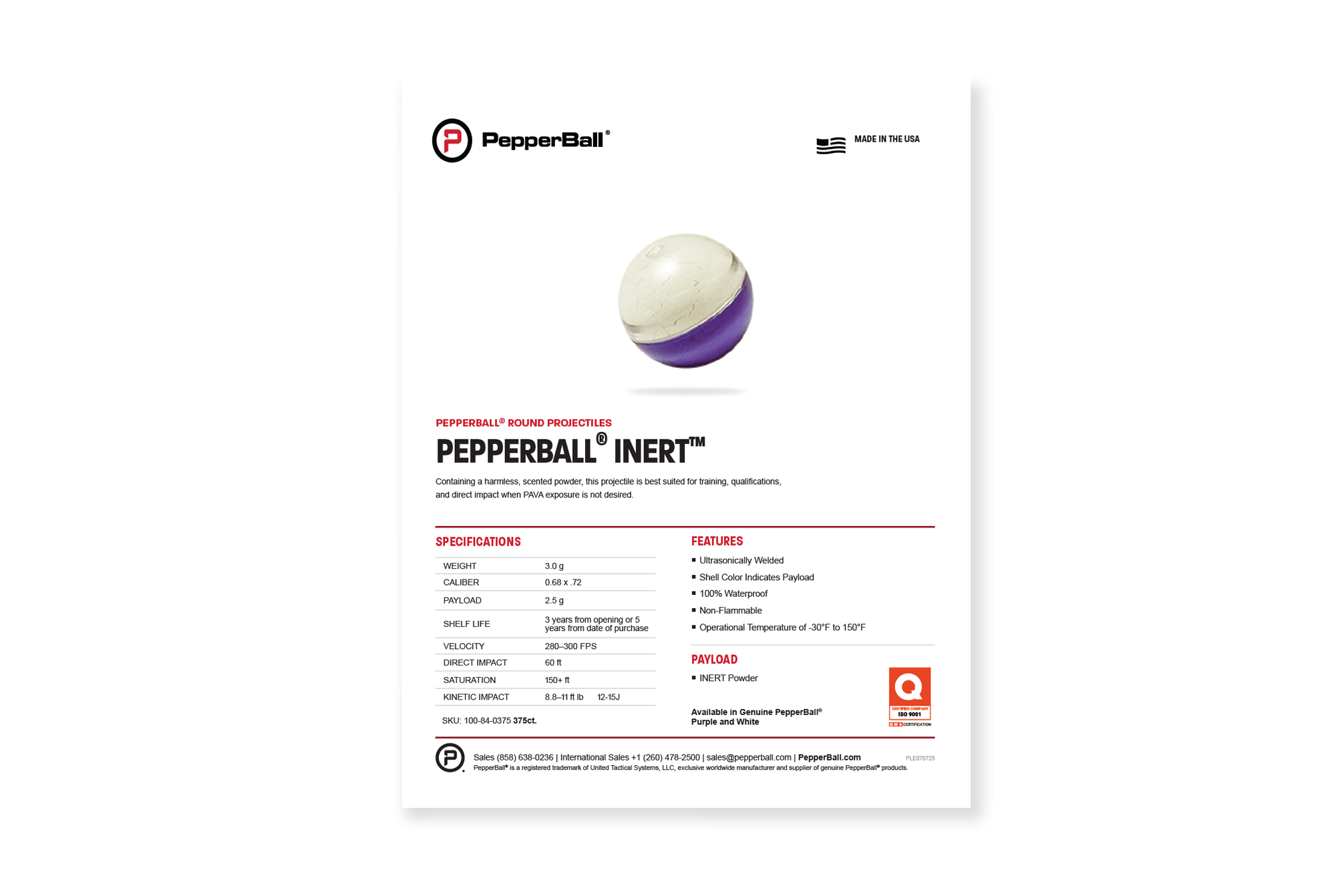 PepperBall® INERT™