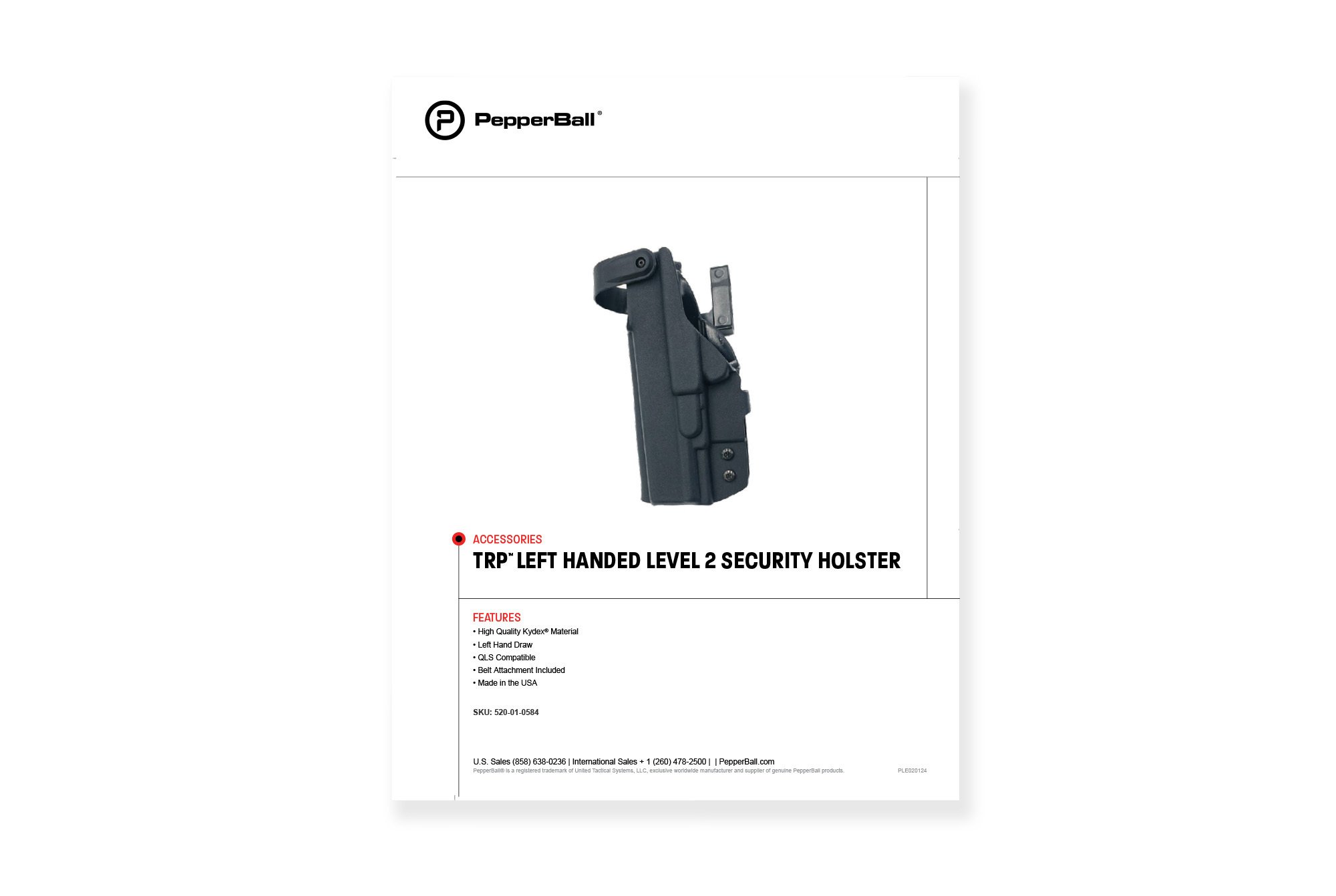 TRP Level 2 Security Holster (LH)
