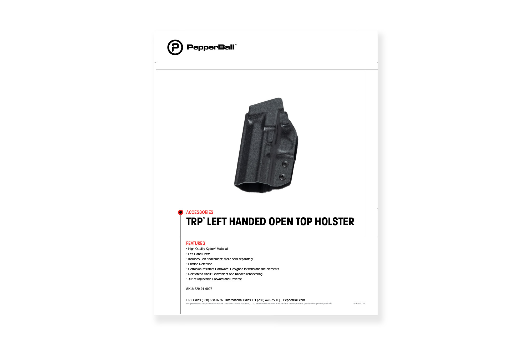 TRP Open Top Holster (LH)