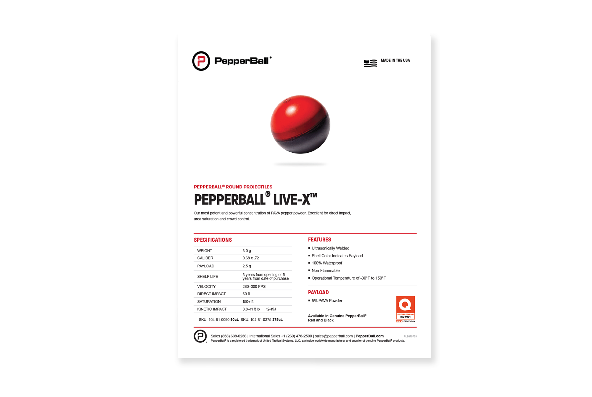 PepperBall® LIVE-X™