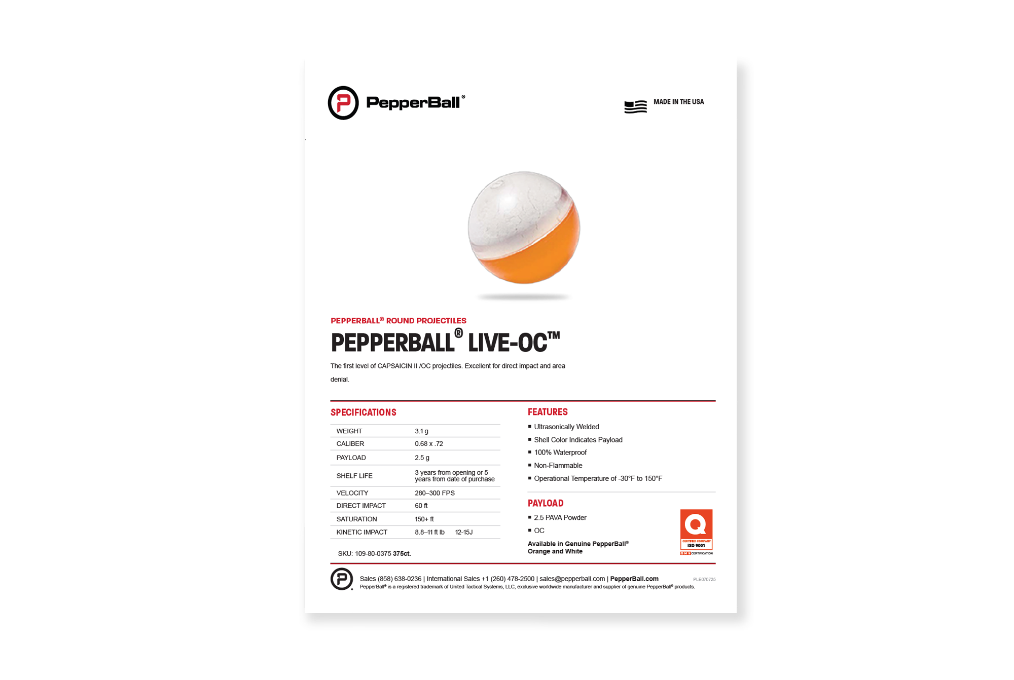 PepperBall® LIVE-OC™