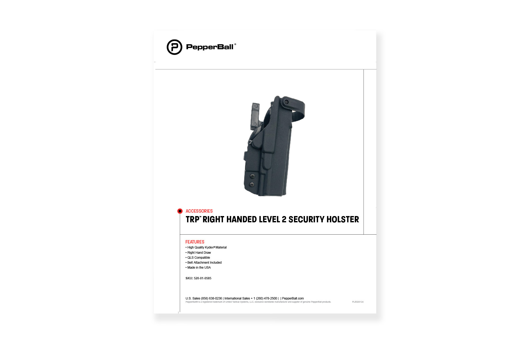 TRP Level 2 Security Holster (RH)