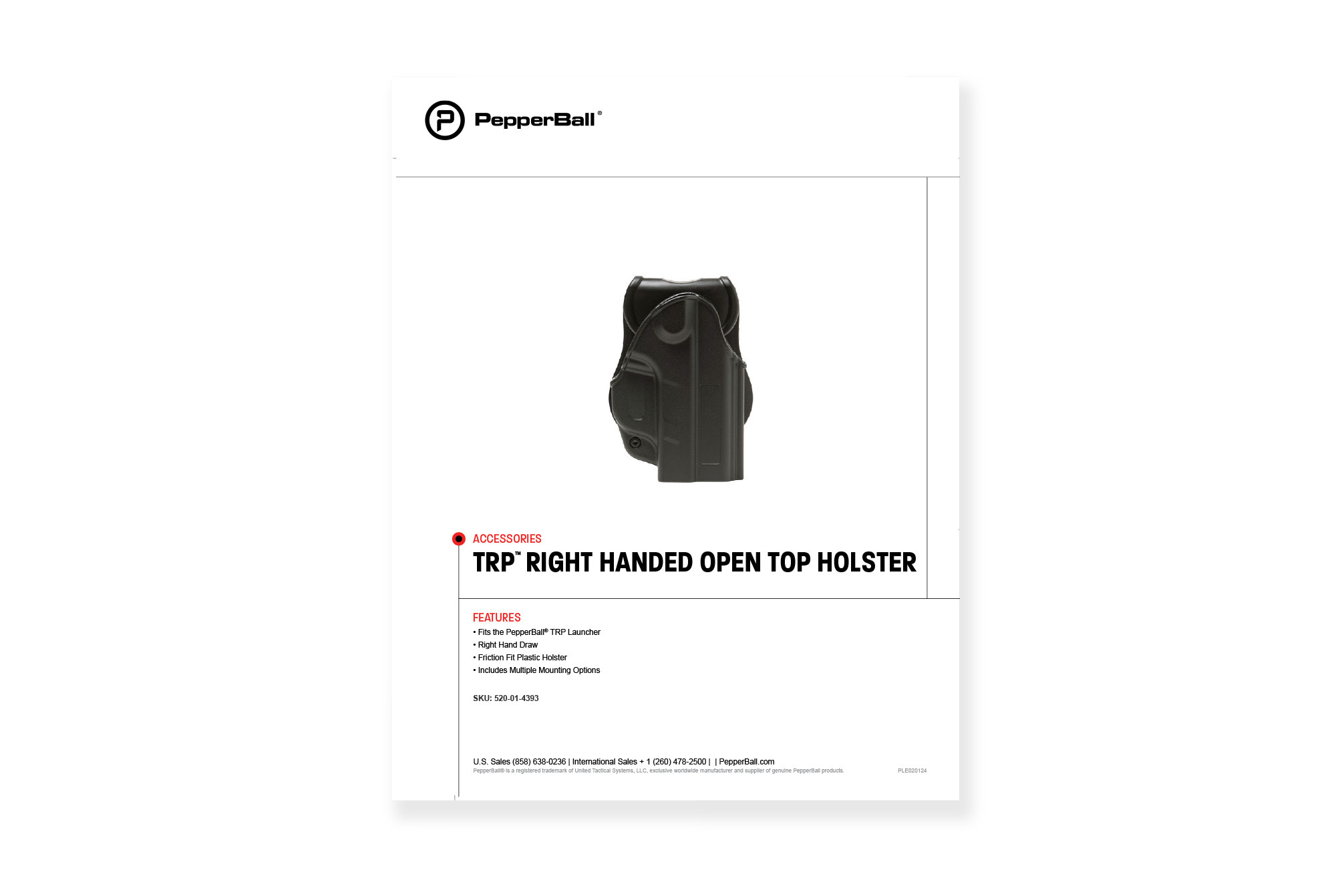 TRP Open Top Holster (RH)
