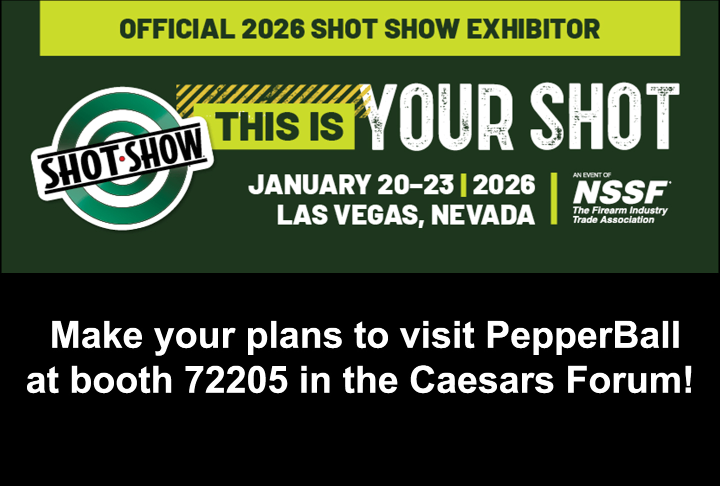 PepperBall Heads to SHOT Show  - See Us at Booth 72205