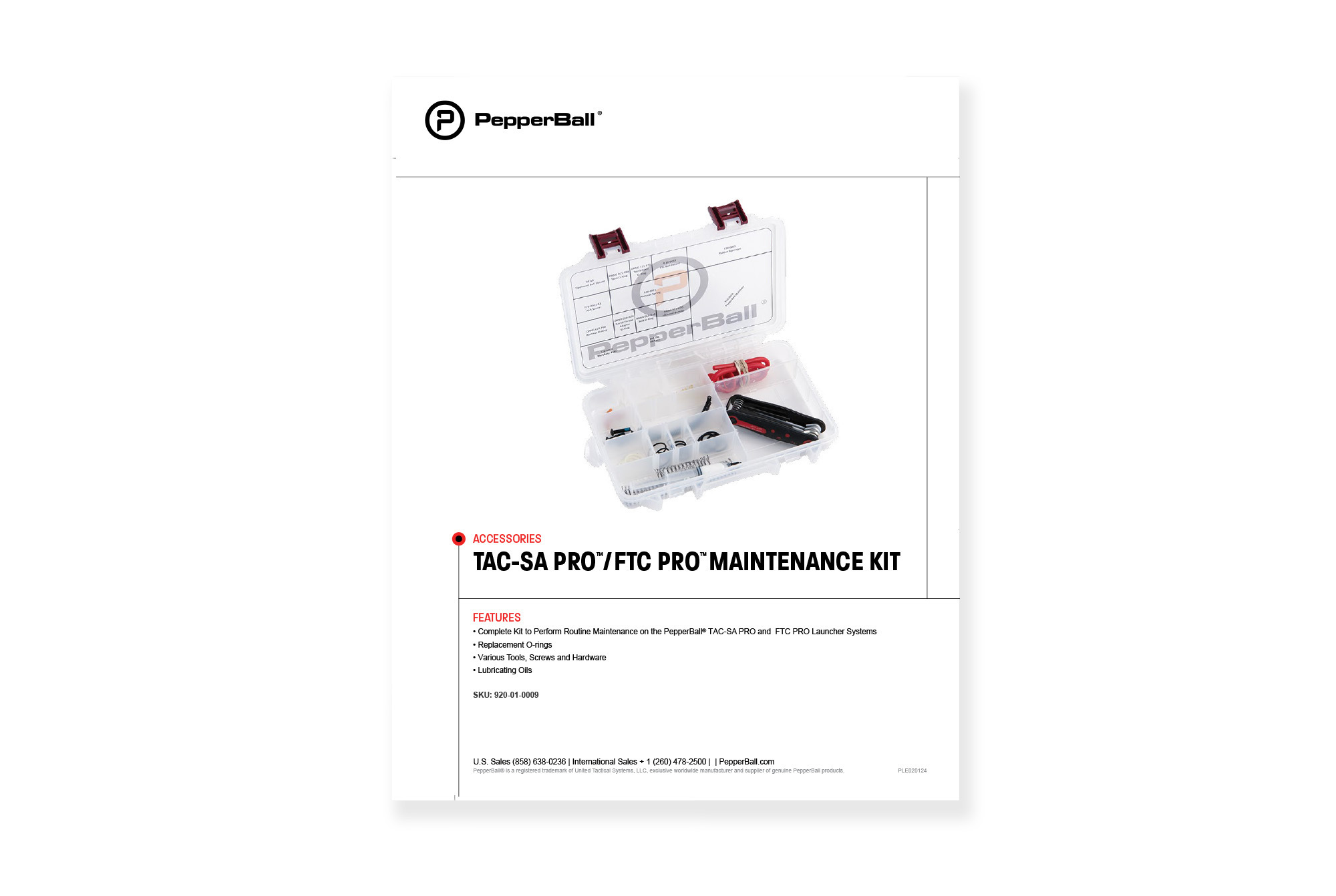 TAC-SA PRO and FTC PRO Maintenance Kit