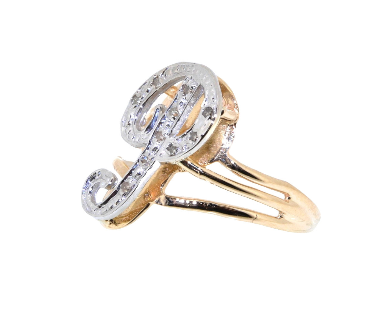 14K Two Tone Gold Diamond 