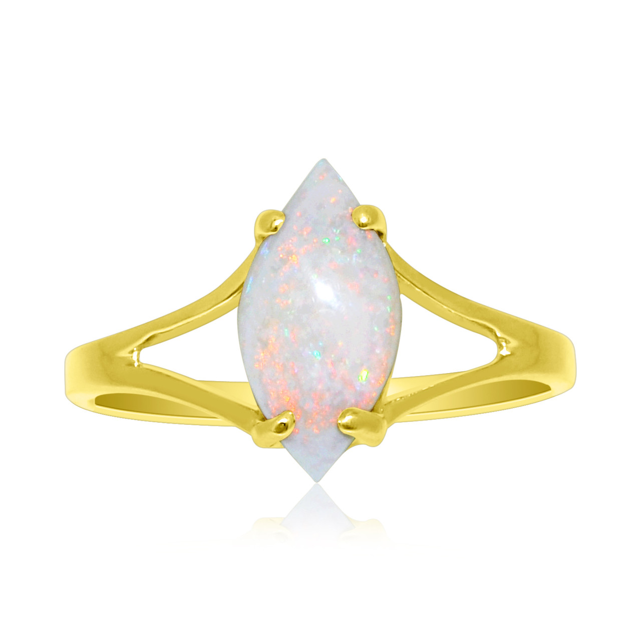 現行品【STAR JEWELRY】K10 MARQUISE OPAL RING-