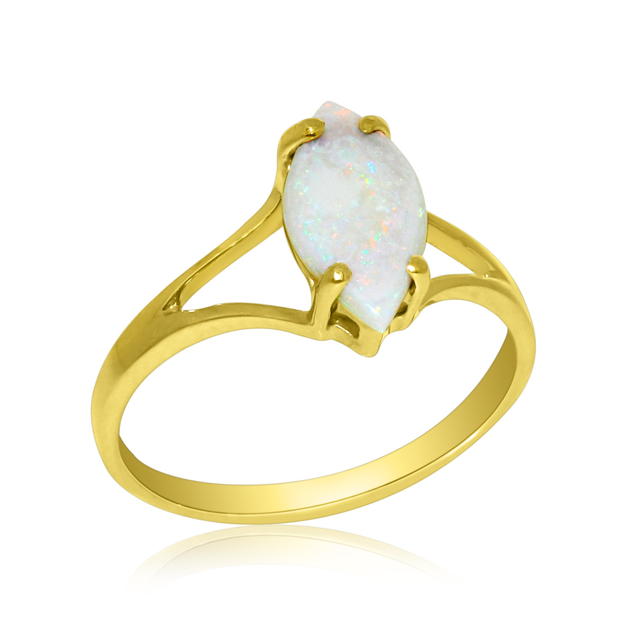 14K Yellow Gold Marquise Opal Ring 12002480 | Shin Brothers*