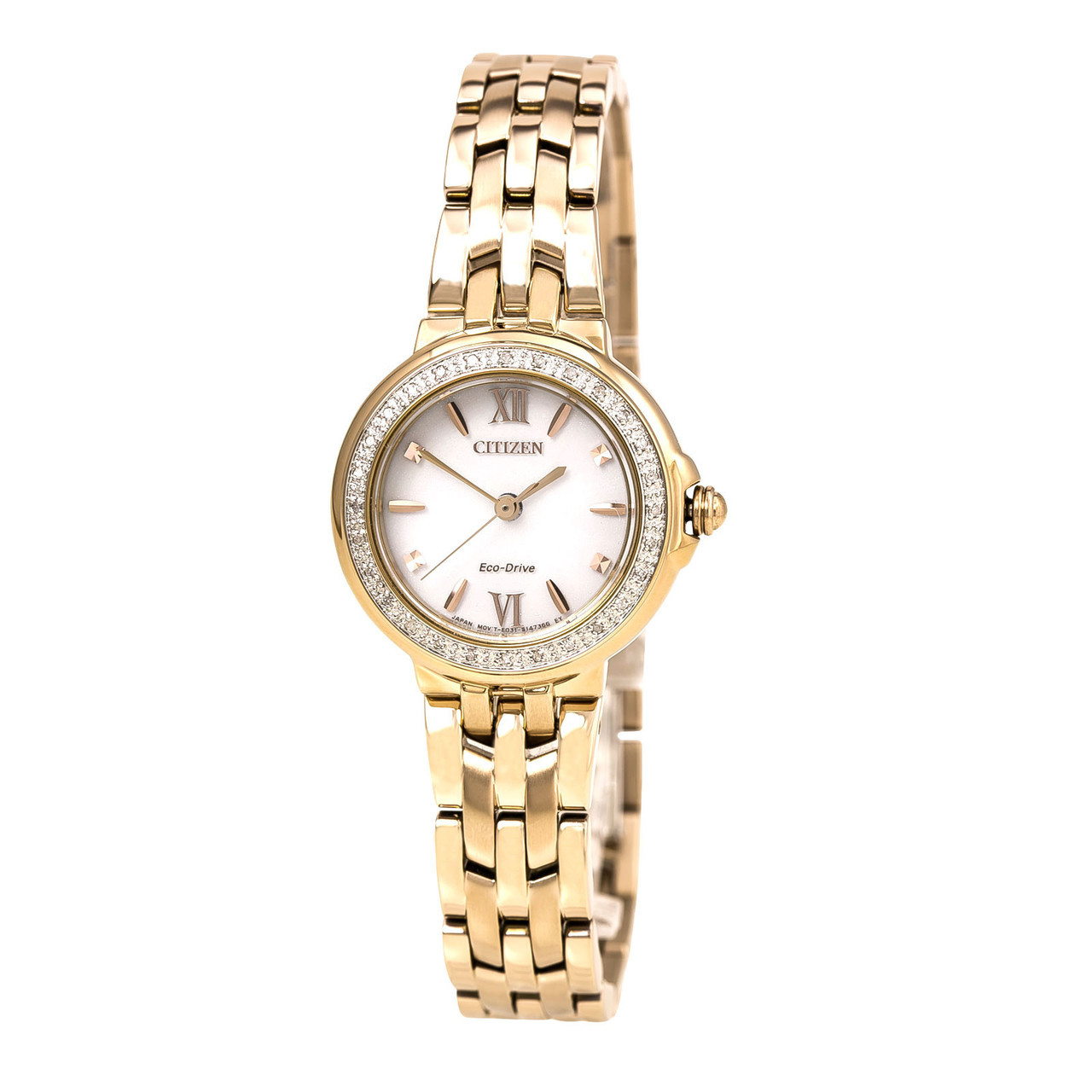 Citizen Women's 'Diamond' Quartz Stainless Steel Casual Watch Rose  Gold-Toned EM0443-59A By Shin Brothers*