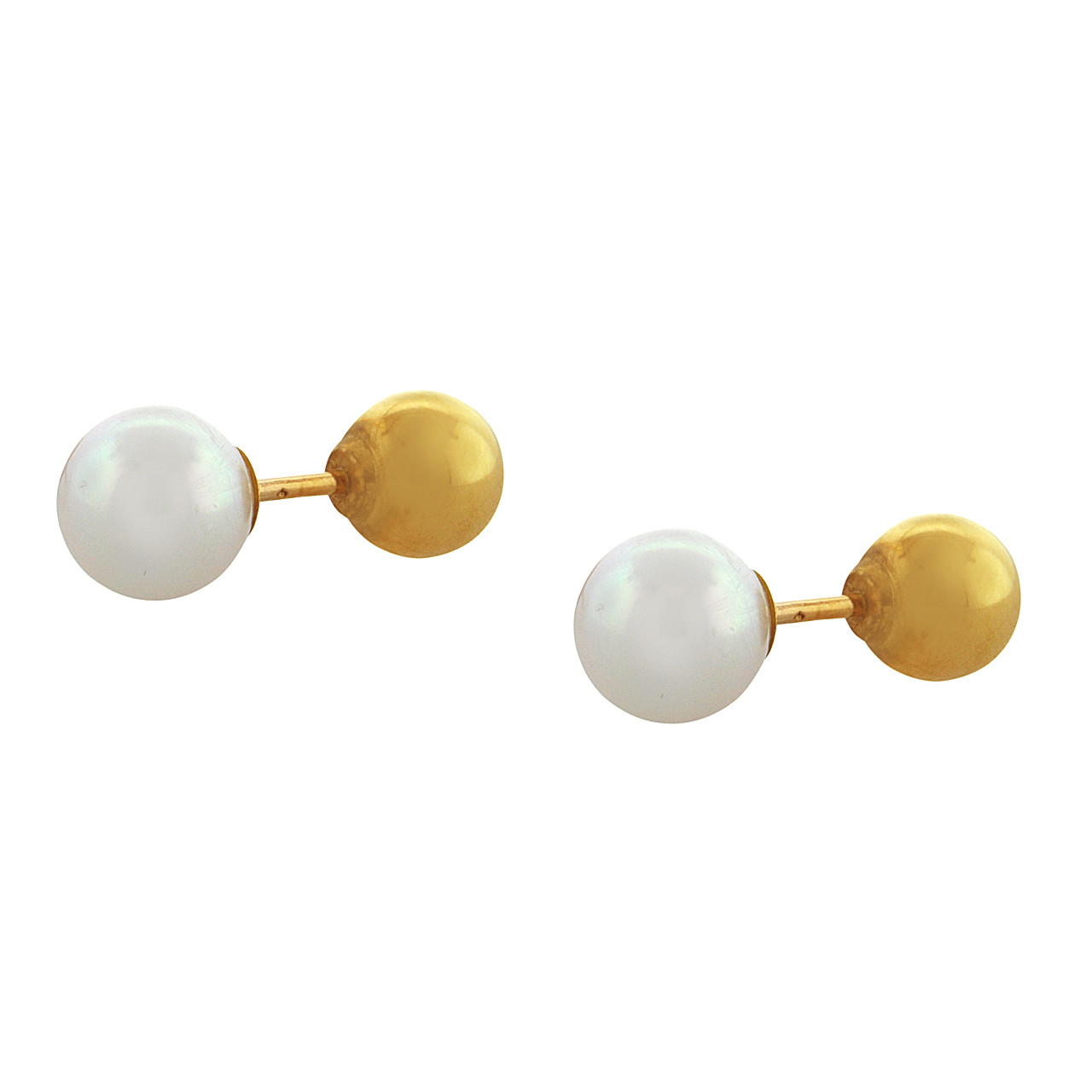 Reversible sales pearl earrings