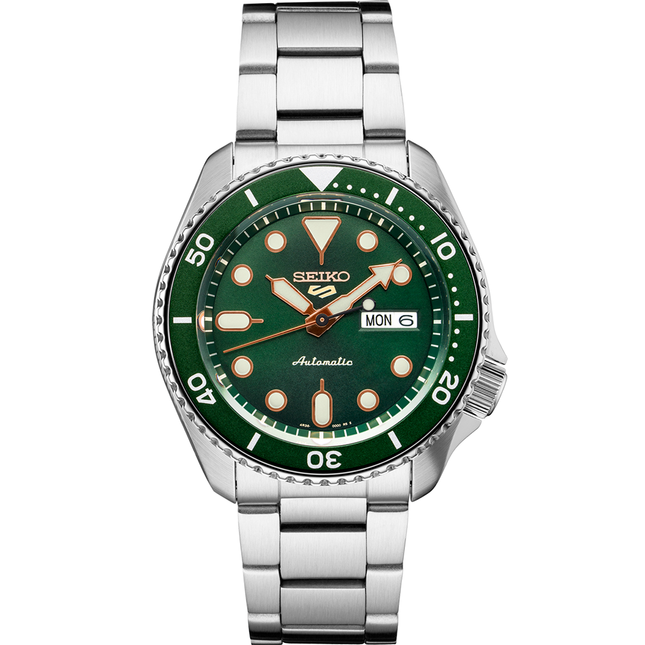 Seiko 5 Automatic Green Dial Stainless Steel Men's Watch SRPD63 | Shin  Brothers*