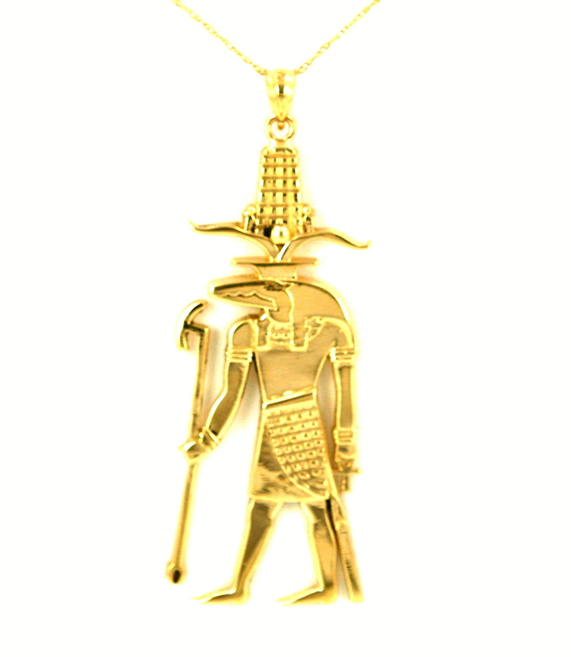 14K Solid Yellow Gold Egyptian God Sobek Charm 50003376 | Shin Brothers*