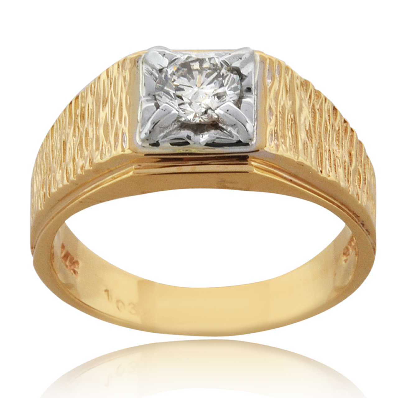 Men's 1 CT. T.W. Diamond Wedding Band in 10K Gold | Zales Outlet