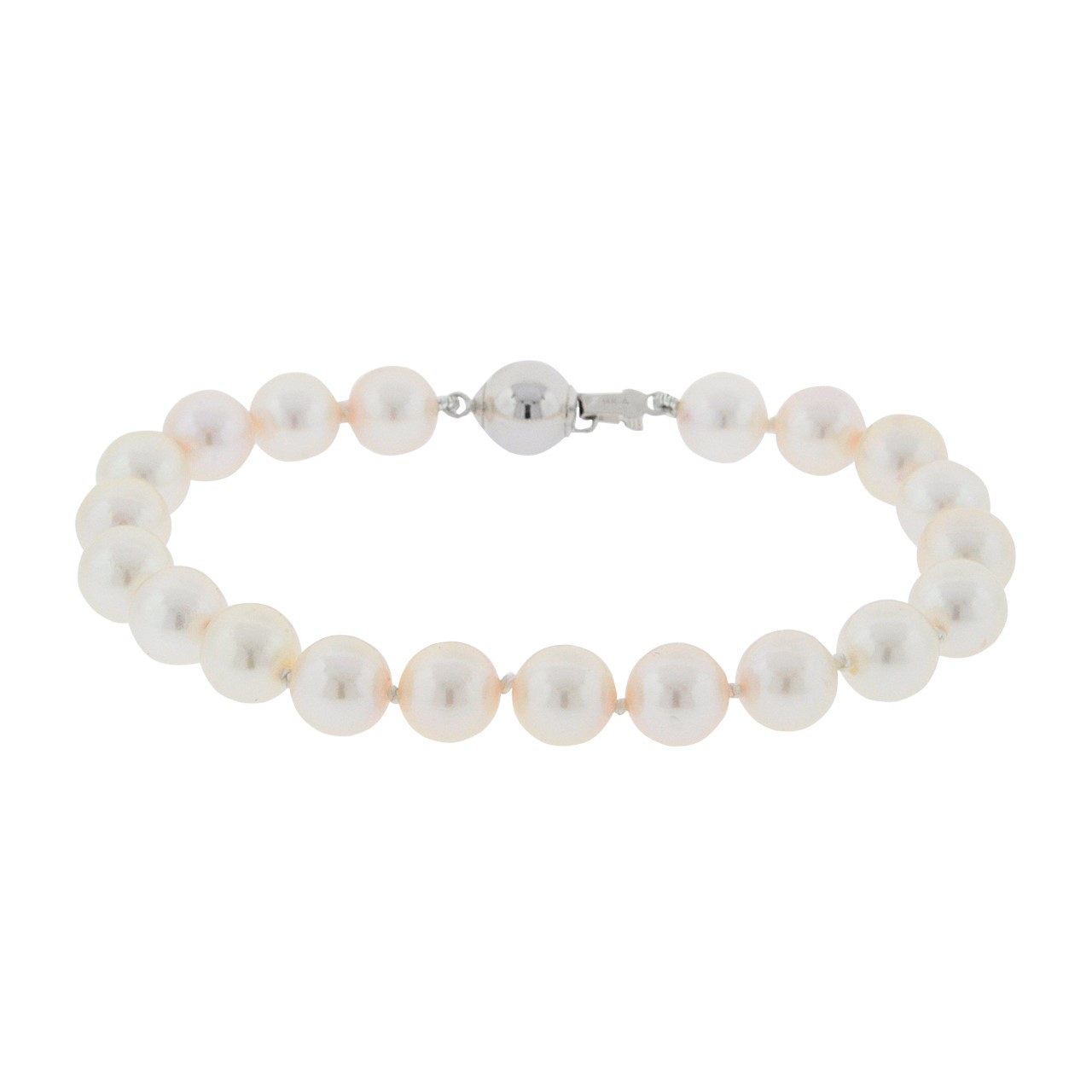 Cultured Pearl Bracelet with 14K White Gold Clasp | Shin Brothers