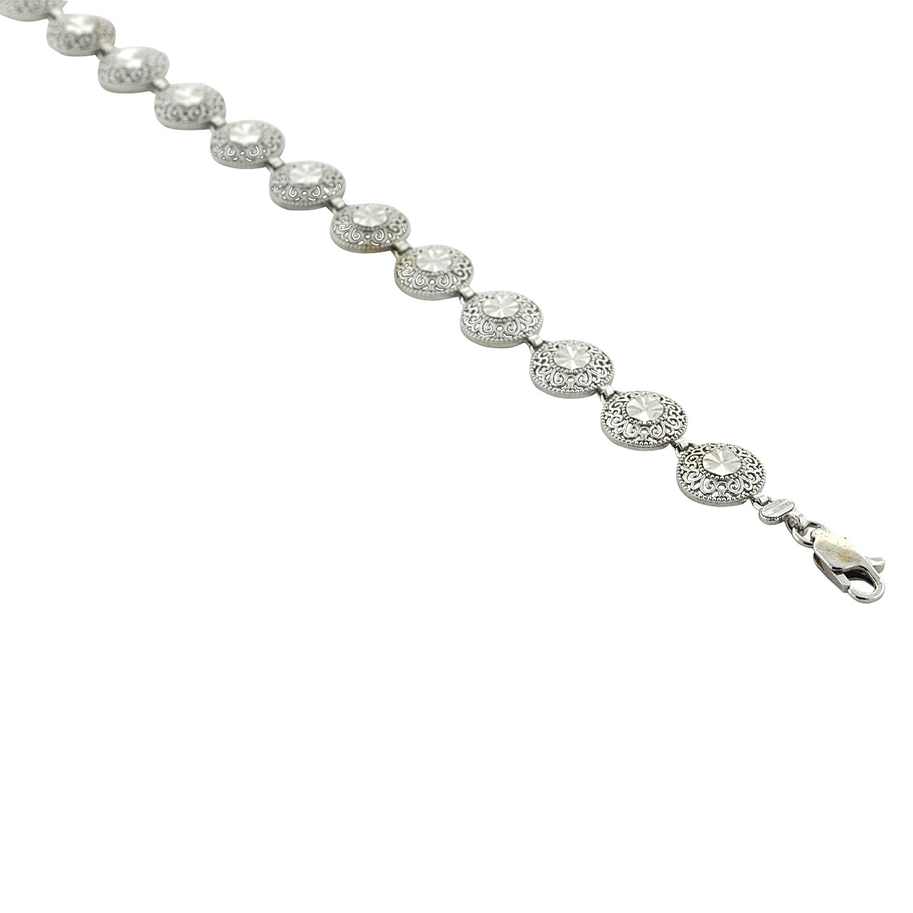 Men's Forever Engravable Link(s) Bracelet - 14K White Gold