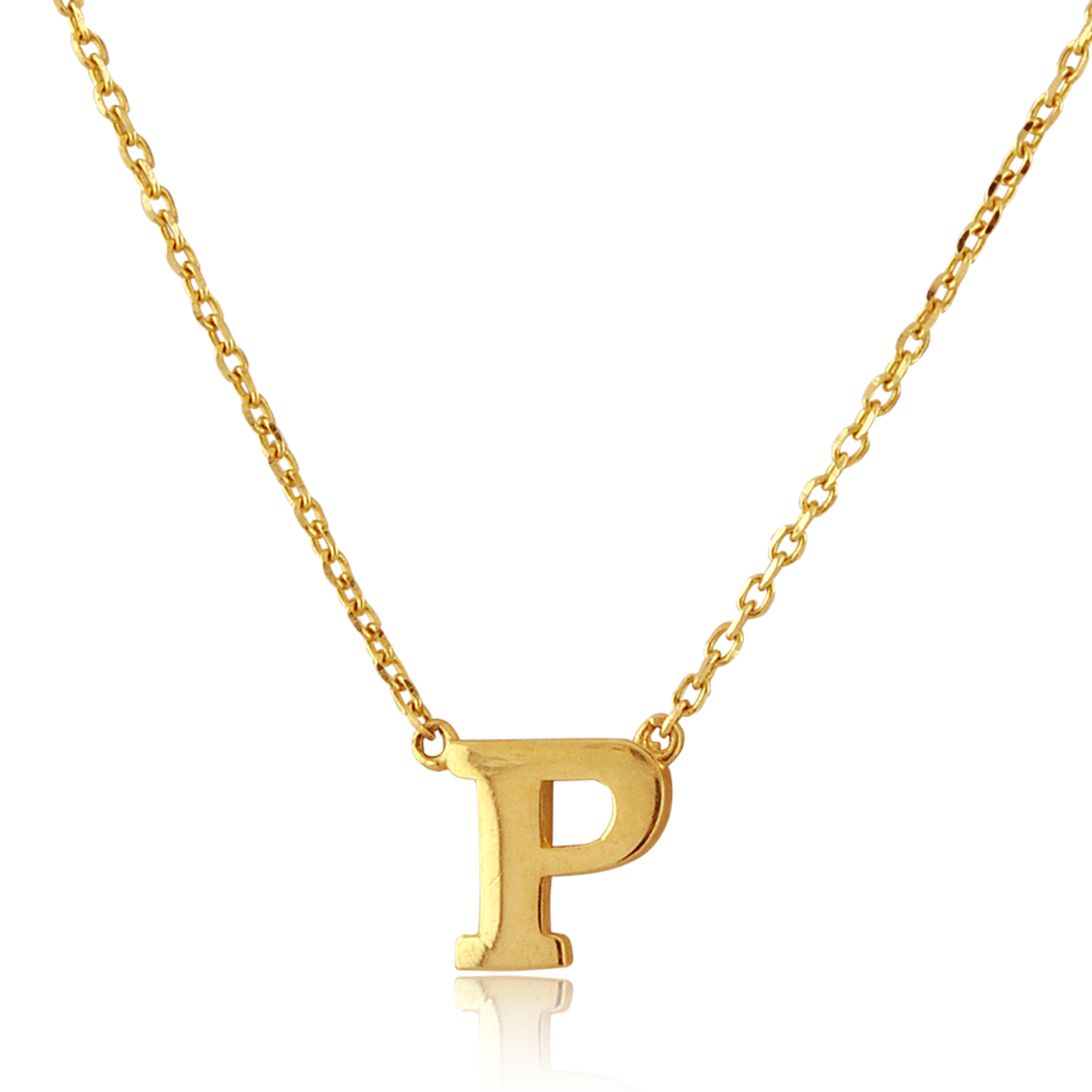 Diamond Initial Necklace - P – Shop.bezambar.com