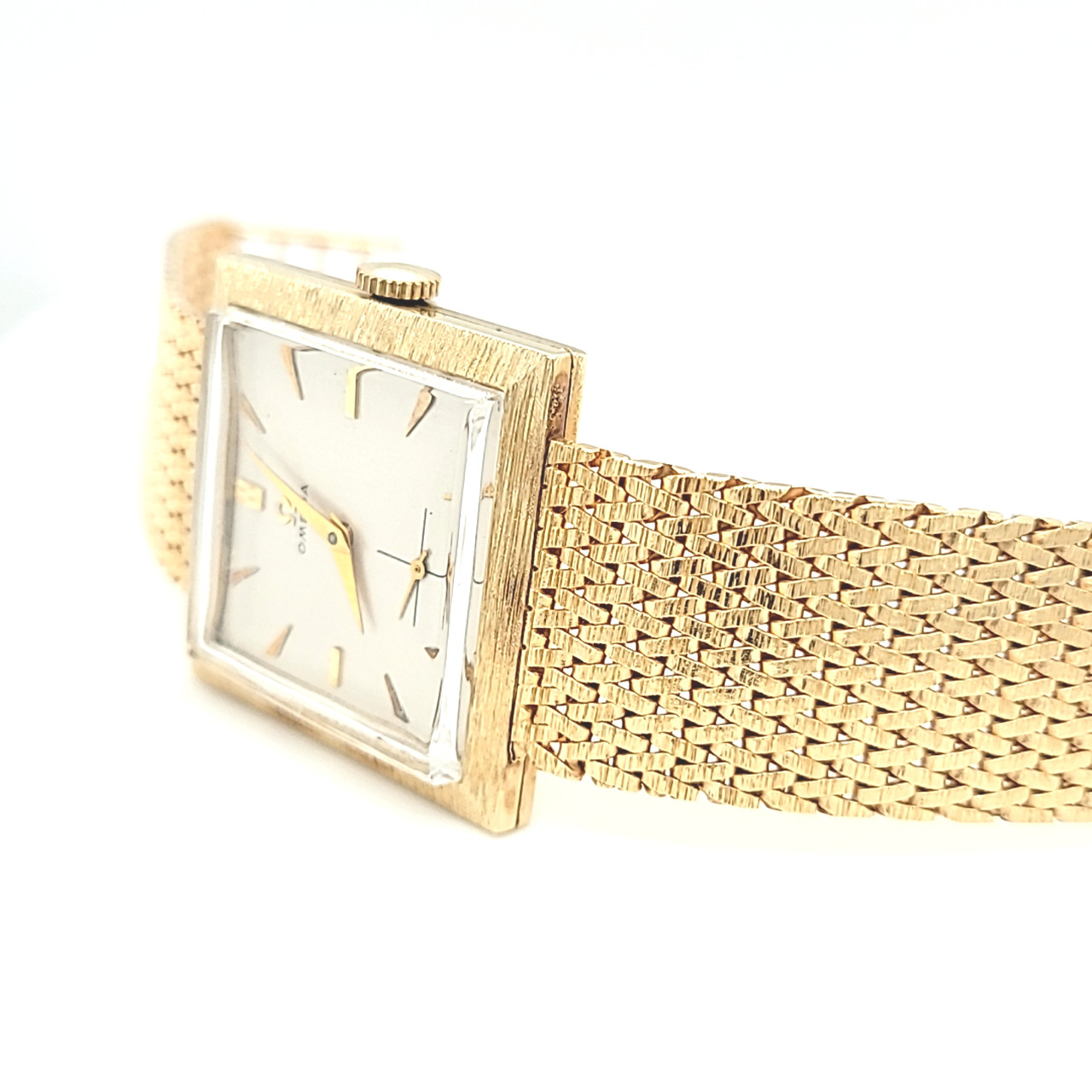 Preowned 14K Yellow Gold Omega Windup Square Face Watch | Shin