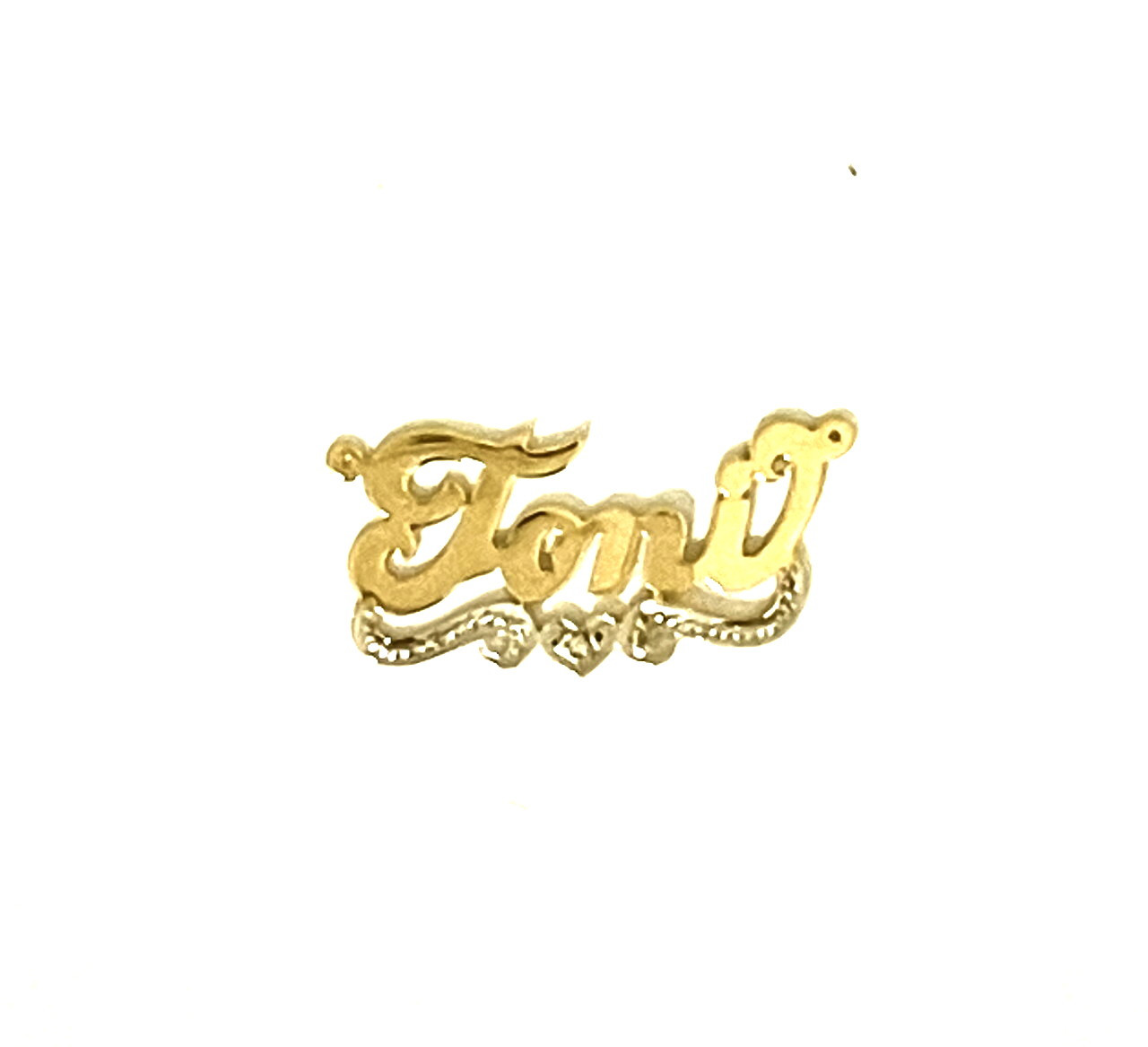 14K Yellow Gold Tracy Name Single Plate 33300038 By Shin Brothers*