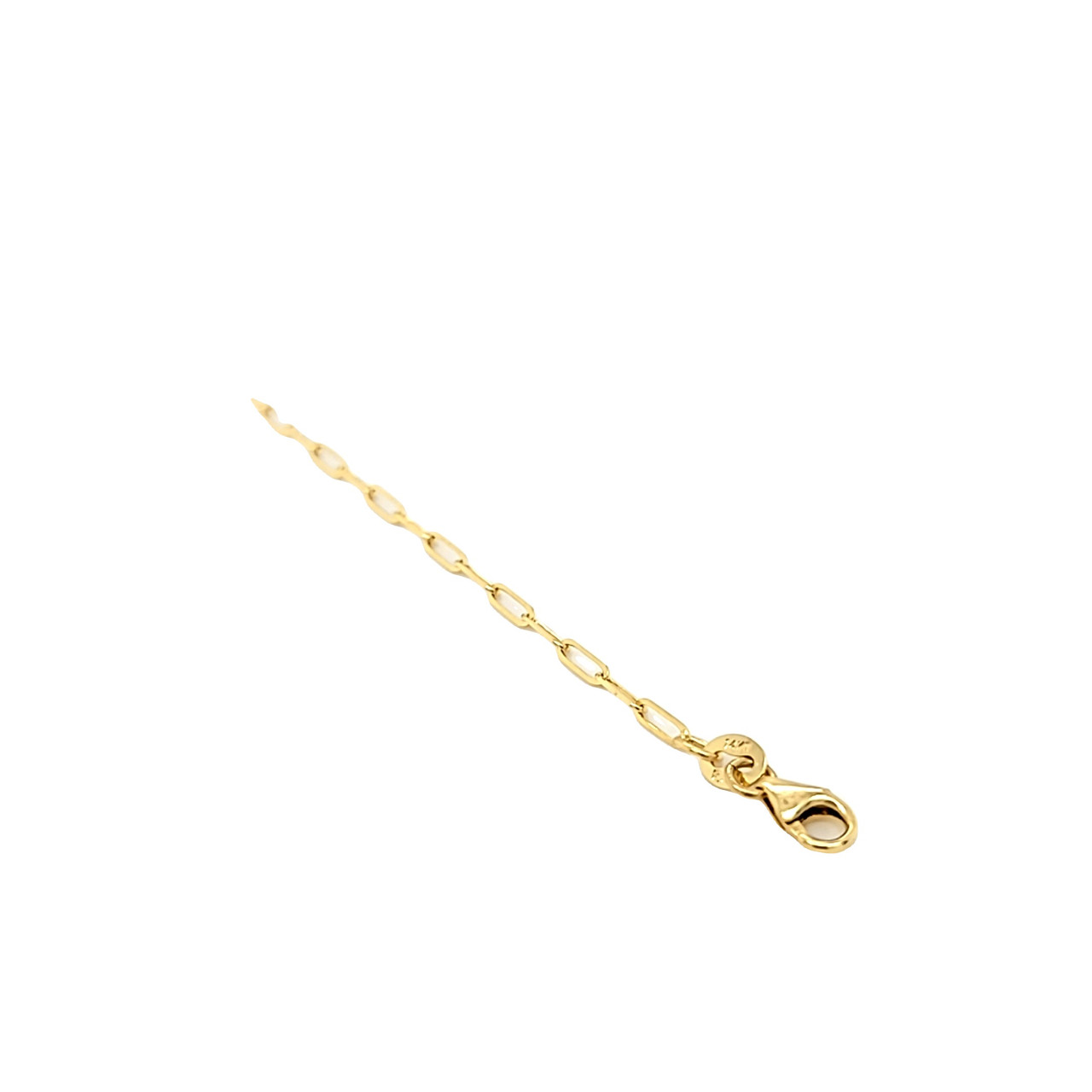 14K Yellow Gold Paperclip Link Anklet | Shin Brothers Jewelers Inc.