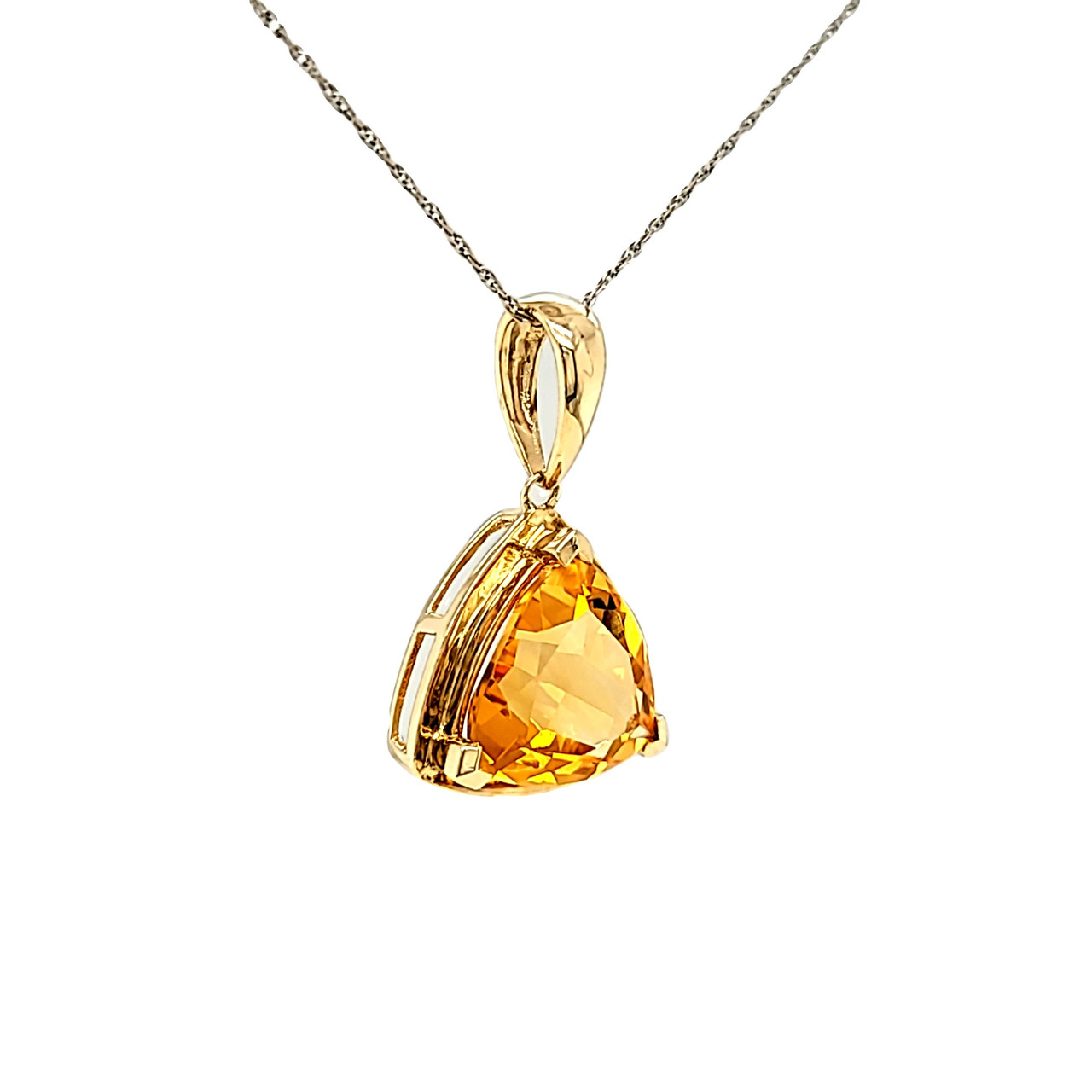 14K Yellow Gold Yellow Topaz Pendant 52002215 | Shin Brothers*