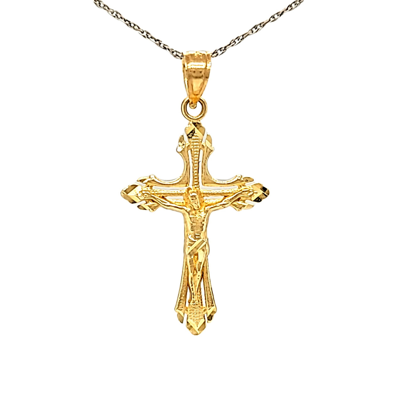 14K Yellow Gold Crucifix Charm | Shin 