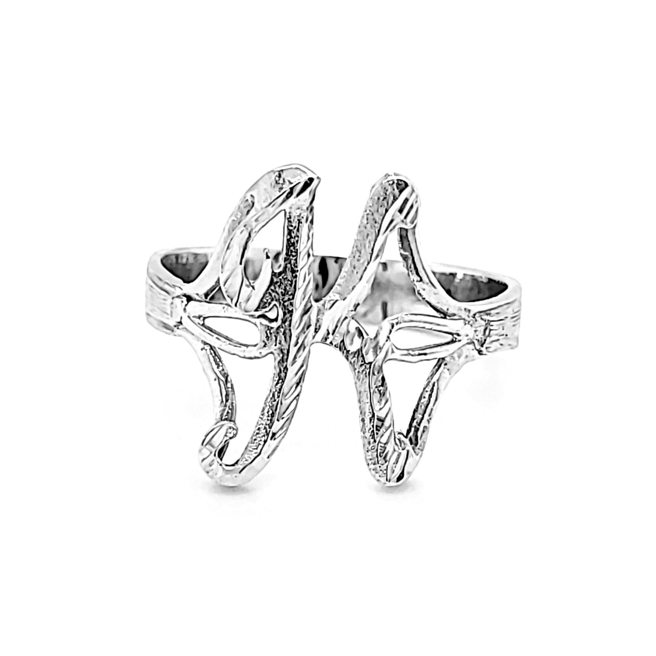 dazzlingjewelrycollection 0.125Ctw Round Cut Black Diamond 14K Black Gold  Over .925 Sterling Silver K Alphabet Initial Ring for Men's|Amazon.com